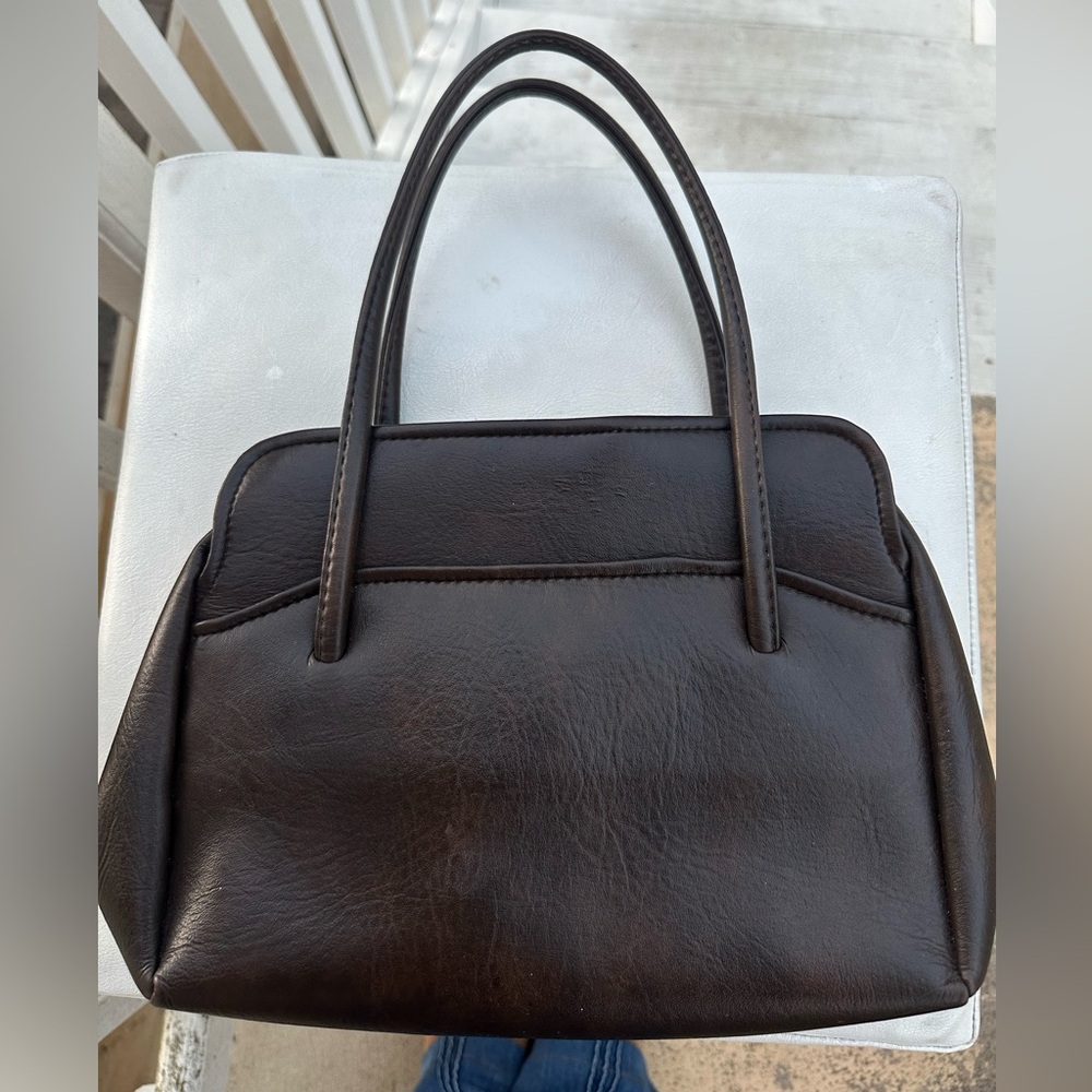 Vintage Brown Leather Handbag